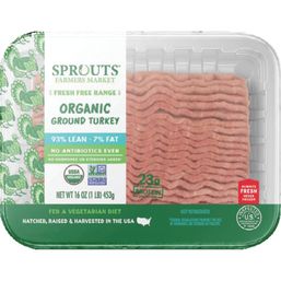 Sprouts Organic 93% Lean Fresh Ground Turkey 16 oz