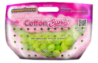 Fresh Cotton Candy Seedless Green Grapes in Bag