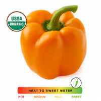 Organic Fresh Orange Bell Pepper 1 ct
