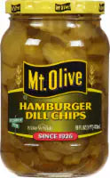 Mt Olive Hamburger Dill Pickle Chips 16 fl oz