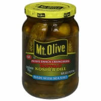 Mt. Olive Petite Snack Crunchers Buffalo Kosher Dill Pickles with Sea Salt 16 oz
