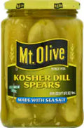 Mt. Olive Kosher Dill Spear Pickles with Sea Salt 24 fl oz