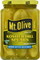 Mt. Olive Kosher Dill Spear Pickles with Sea Salt 24 fl oz