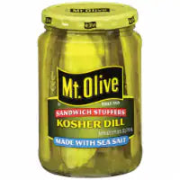Mt. Olive Sandwich Stuffers Kosher Dill Pickles with Sea Salt 24 fl oz