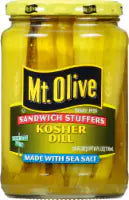 Mt. Olive Sandwich Stuffers Kosher Dill Pickles with Sea Salt 24 fl oz