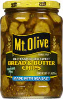 Mt. Olive Bread & Butter Chips Old-Fashioned Sweet Pickles 24 fl oz