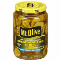 Mt. Olive Old-Fashioned Sweet Bread & Butter Pickle Chips with Sea Salt 24 oz