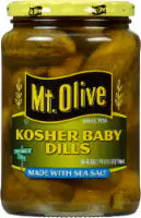 Mt. Olive Kosher Baby Dill Pickles with Sea Salt 24 fl oz