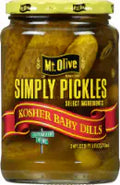Mt Olive Simply Kosher Baby Dills Pickles 24 fl oz