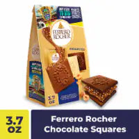 Ferrero Rocher Premium Milk Hazelnut chocolate squares Candy Individually Wrapped 3.7 oz