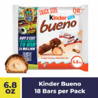 Kinder Bueno Crispy Creamy Milk Chocolate Bars with Hazelnut Cream 6.8 oz
