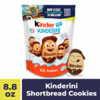 Kinder Kinderini Shortbread Cookies Crunchy Biscuits Snack Resealable Bag 8.8 oz