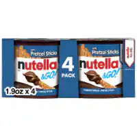Nutella & GO! Hazelnut and Cocoa Spread with Pretzel Sticks Snack Cups for Kids 4 Pack