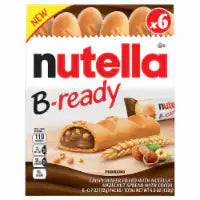 Nutella B-ready Kids Snack Bars Hazelnut Spread With Cocoa Individually Wrapped