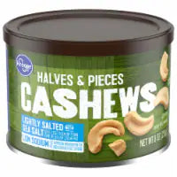 Kroger® Lightly Salted Cashews Halves & Pieces with Sea Salt 8 oz
