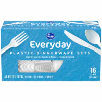 Kroger® Everyday White Plastic Dinnerware Sets 48 ct
