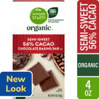 Simple Truth Organic® Semi-Sweet 56% Cacao Chocolate Baking Bar 4 oz