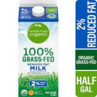 Simple Truth Organic® 100% Grass-Fed 2% Milk 1/2 gal