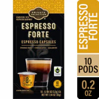 Private Selection® Coffee Pods for Nespresso® Original Machines Espresso Forte Dark Roast  10 ct