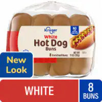 Kroger® White Hot Dog Buns 8 ct / 11 oz