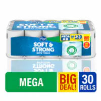 Kroger® Soft & Strong Toilet Paper Mega Roll BIG DEAL! 30 Rolls