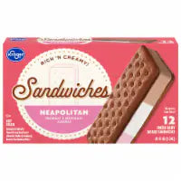 Kroger® Neapolitan Frozen Dairy Dessert Sandwiches 12 pack