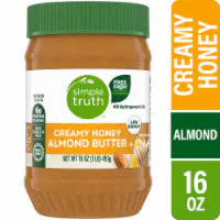 Simple Truth® No Stir Creamy No Sugar Added Honey Almond Butter 16 oz