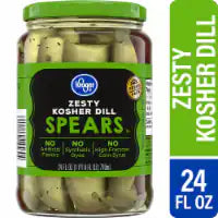 Kroger® Zesty Kosher Dill Spears 24 fl oz