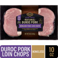 Private Selection® Natural Duroc Pork Loin Chops Boneless 10 oz