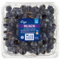Kroger® Fresh Seedless Black Grapes in Clamshell 3 lb