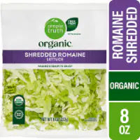 Simple Truth Organic® Shredded Romaine Lettuce Bagged Salad 8 oz