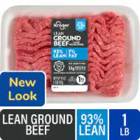 Kroger® 93/7 Ground Beef Tray 1 LB