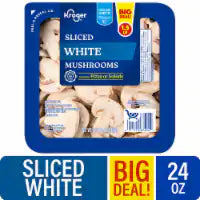 Kroger® Sliced White Mushrooms BIG DEAL! 24 oz