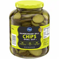 Kroger® Oval Cut Hamburger Dill Pickle Chips 46 fl oz