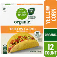 Simple Truth Organic® Yellow Corn Taco Shells 12 ct / 5.5 oz