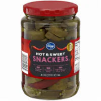 Kroger® Hot & Sweet Snackers Pickles 24 fl oz