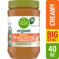 Simple Truth Organic® Peanut Butter Creamy No Stir BIG DEAL!