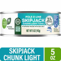Simple Truth® Pole and Line Skipjack Chunk Light Tuna in Spring Water with Sea Salt 5 oz