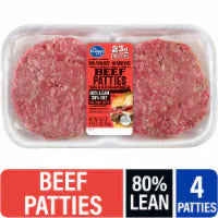 Kroger® 80/20 Ground Beef Patties 4 ct / 1.2 lb