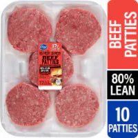 Lean Ground Beef Chuck 80/20 Homestyle Hamburger Patties