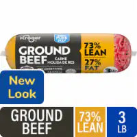 Kroger® 73/27 Ground Beef Roll 3 LB