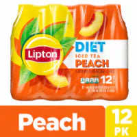 Lipton® Diet Peach Iced Tea Multipack Bottles 12 pk / 16.9 fl oz
