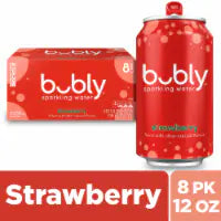 Bubly Strawberry Sparkling Water Cans 8 ct / 12 fl oz
