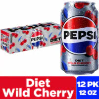 Pepsi Cola® Wild Cherry Diet Soda Cans 12 pk / 12 fl oz