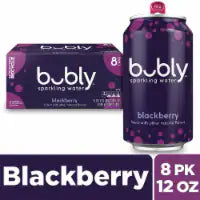 Bubly Sparkling Water Blackberry Cans 8 ct / 12 fl oz