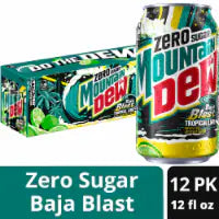 Mountain Dew® Baja Blast Zero Sugar Soda Cans 12 pk / 12 fl oz