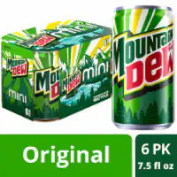 Mountain Dew® Soda Cans 6 pk / 7.5 fl oz
