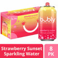 Bubly™ Strawberry Sunset Flavored Sparkling Water Cans 8 pk / 12 fl oz