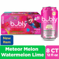 Bubly Sparkling Water, The Super Mario Galaxy Movie Meteor Melon, Zero Sugar & Zero Calories 8 ct / 12 fl oz