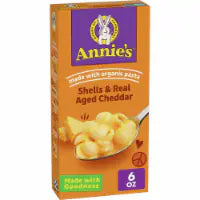 Annie’s Organic Real Aged Cheddar Shells Mac N Cheese Macaroni and Cheese Dinner